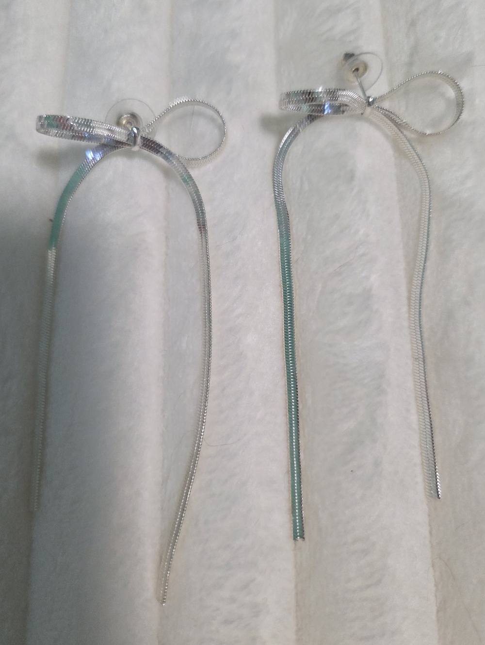 Silver Bow Earrings